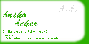 aniko acker business card
